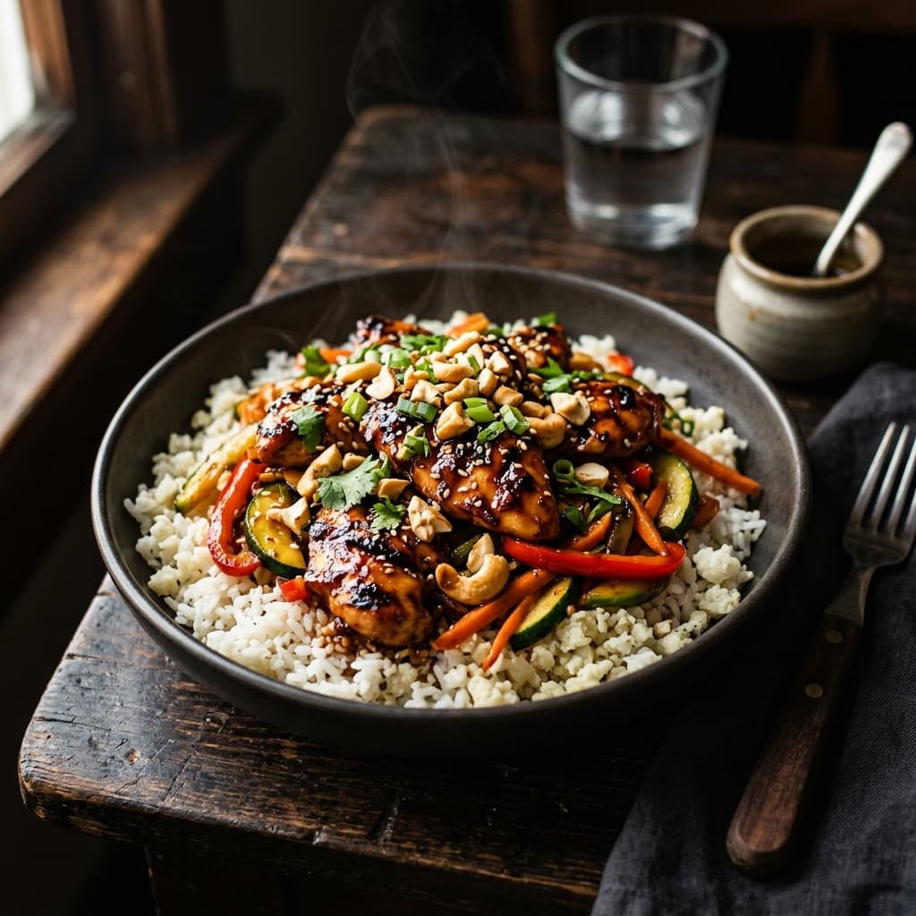 Lean BBQ Chicken & Veggie Bowl