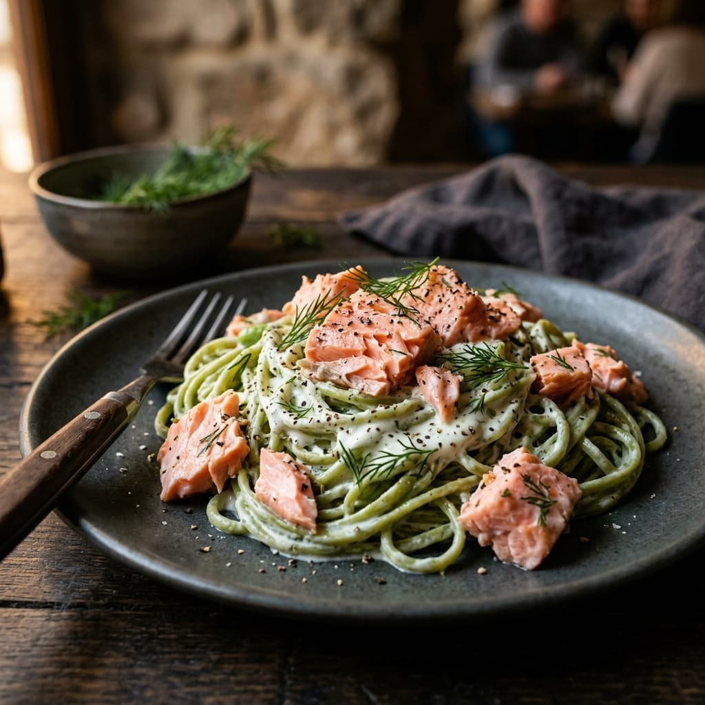 Creamy Salmon Protein Pasta