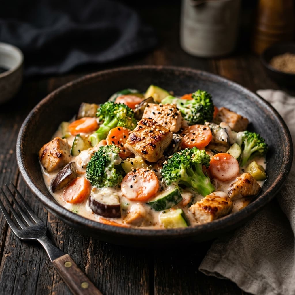 Creamy Turkey & Vegetable Stir-Fry