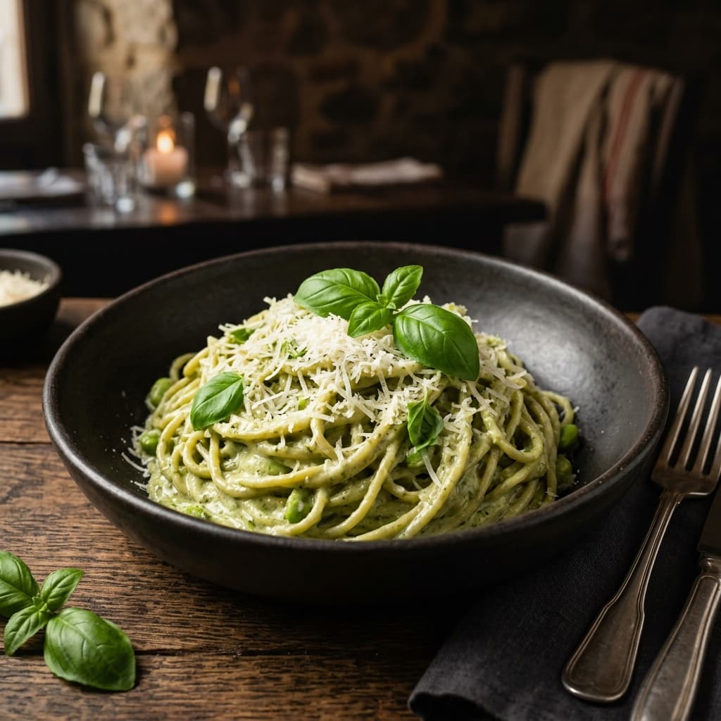 Creamy Protein Pesto Pasta
