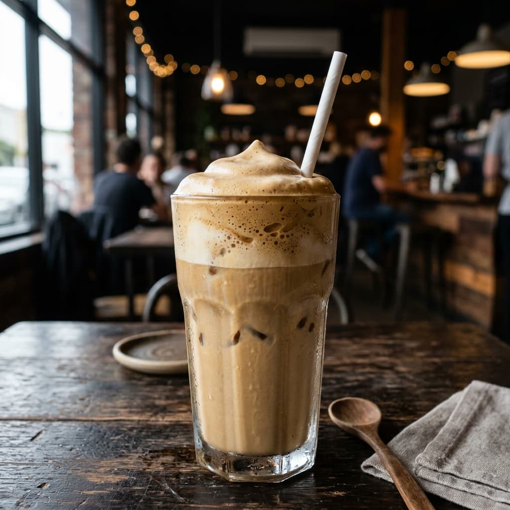 Dalgona Protein Iced Coffee